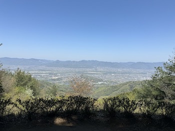 Observing a mountain landscape before my fall down one of them.