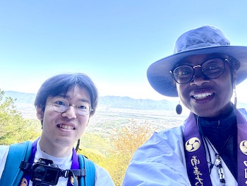 I met fellow henro on the Shikoku before my fall down the mountain path.