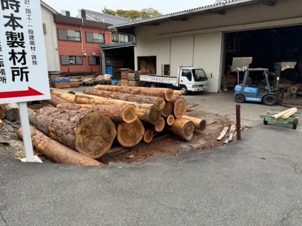 Lumber yard on the Shikoku mou