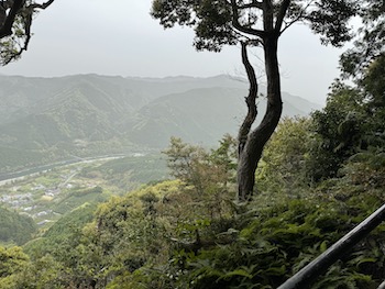 A beautiful view from a ridge while climbing a mountain.