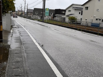 Walking on wet pavement on Shikoku is a probability.