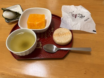 A simple meal at the minshuku near temple 35.