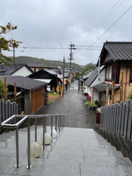 The stone steps leading to the temple of love on Shikoku pilgrimage.