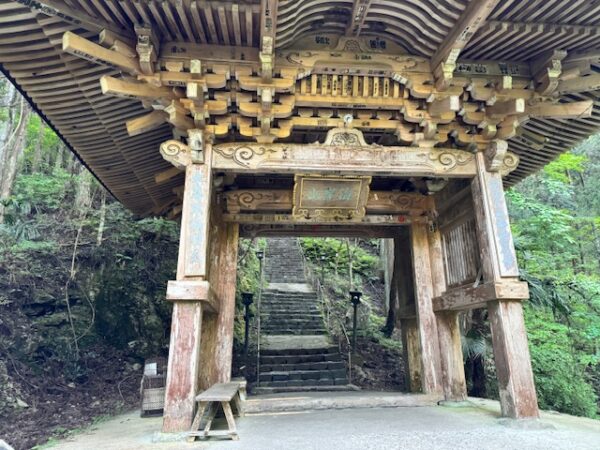 Cypress wood structure on temple 45.