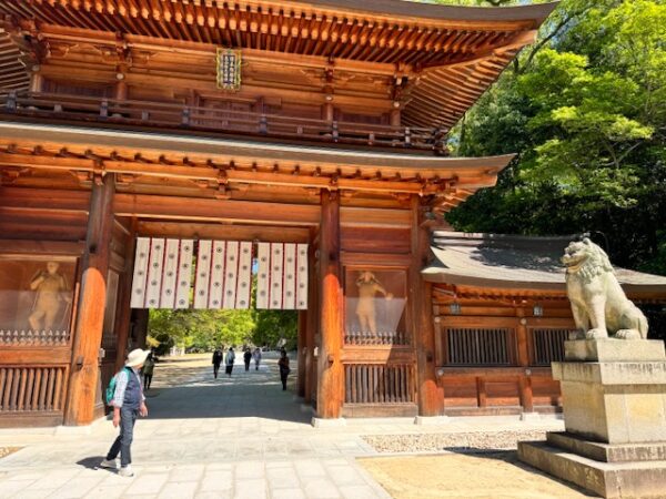 Main gate at Oyamazumi Shrine on Omishima, Japan.