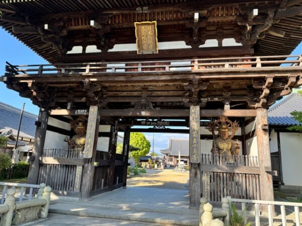 The front gate of temple 55, one of the city temples in Imabari.