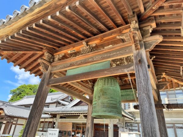 Belfry at one of the city temples in Imabari.