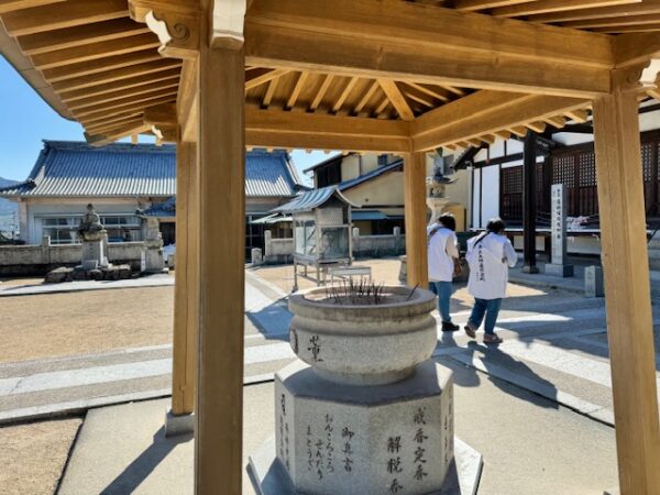 Incense burner (Jōkōro) in at a temple on the pilgrimage path.