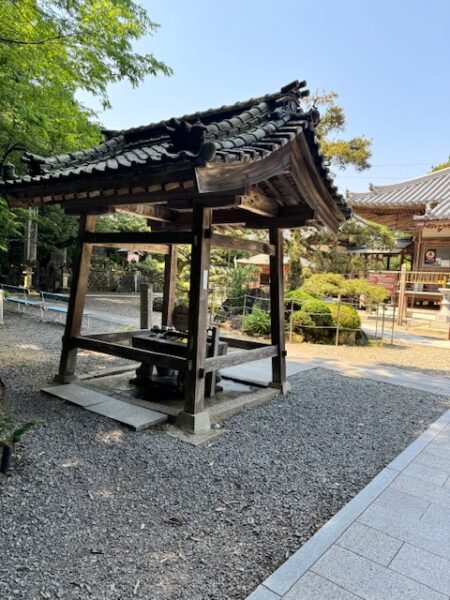 Water fountain on temple grounds on Shikoku pilgrimage.