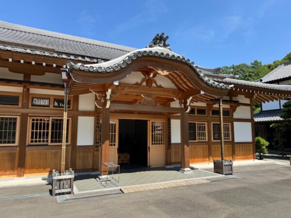 Renovated temple building on Shikoku Japan.