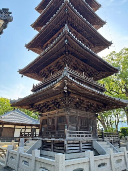 The 5 story pagoda at Motoyamaji is a familiar landmark.