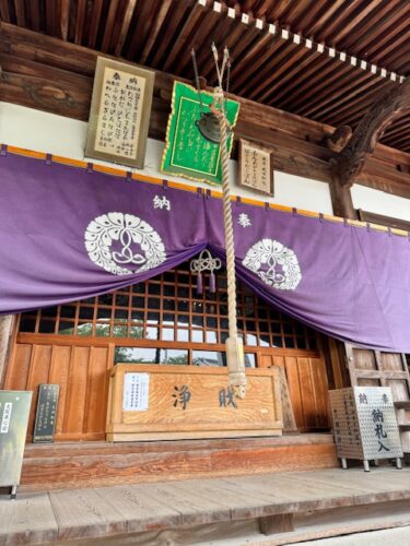 Another view of main hall at temple built by Kukai.