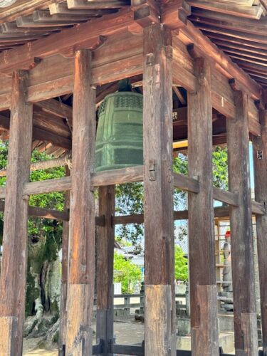 Close up of bell tower at Konzo-ji temple.