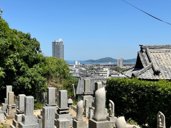 Tombstones and memorial markers along the mairi path on Shikoku pilgrimage in Japan.2