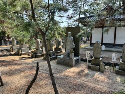 Mini pilgrimage figures at Kokubun-ji, home of the 7-storied pagoda, Kagawa, Japan.3