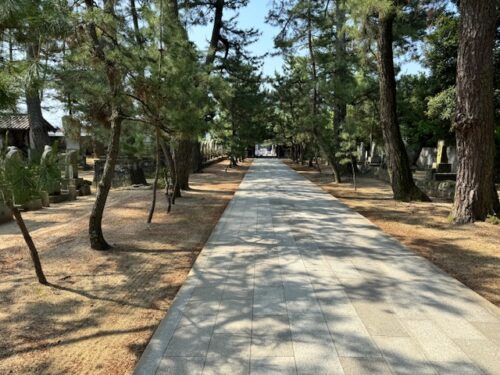 Promenade to the main hall at Kokubun-ji, home of the 7-storied pagoda.