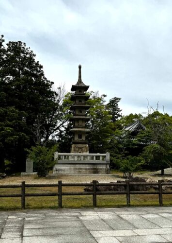 Stone pagoda at Yashima-ji temple.