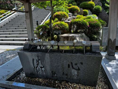 Fountain at Okubo-ji temple on Shikoku island.