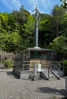 Repository for walking sticks at Okubo-ji temple on Shikoku island.