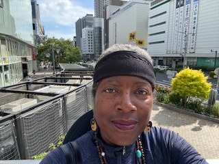 Ohenro outside Kobe city station in Japan.