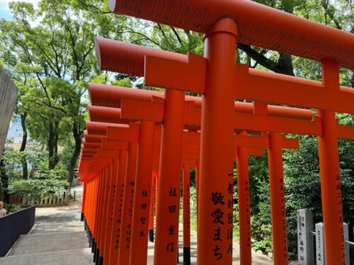 Inari shrine at Ikuta shrine in Kobe, Japan.2