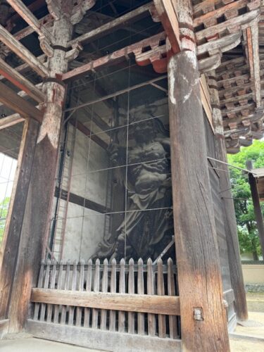 Nio guardian at Great south at Todai-ji in Nara, Japan.