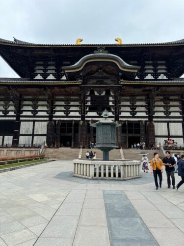 Original lantern in front of Daibutsu-den in Nara, Japan.