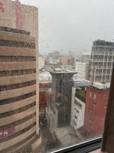 A rainy day in Osaka, Japan.