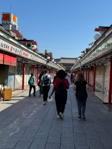 Shopping street in Senso-jo temple in Tokyo.