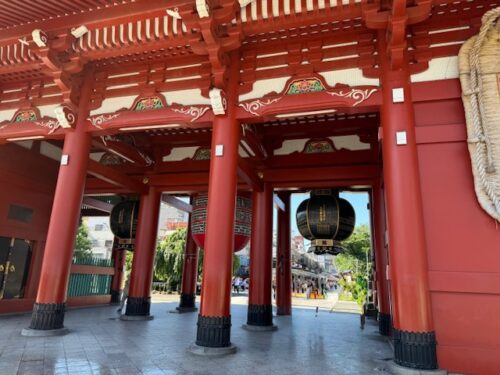 Back of Middle gate at Senso-ji temple in Tokyo.