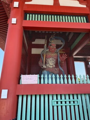 Nio guardian at Middle gate at Senso-ji temple in Tokyo.