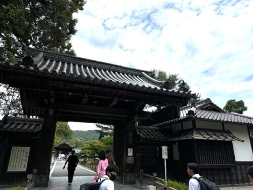 Gate at Kinkaku-ji temple in Kyoto.