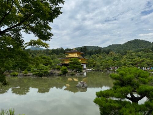 View of the Golden Pavilion in Kyoto, Japan.