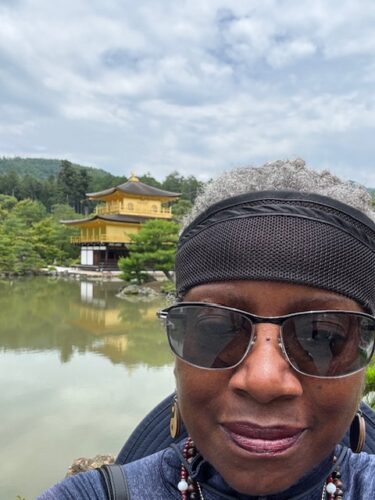 Ohenro in front of the Golden Pavilion in Kyoto, Japan.2