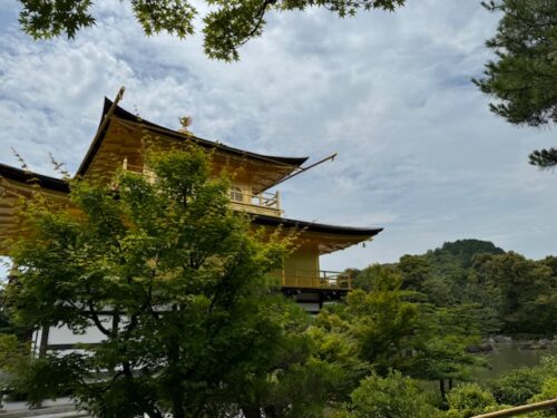 Back views of the golden Pavilion in Kyoto, Japan.2