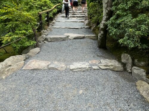 Another stone walkway at Kinkaku-ji.