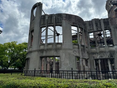 Hiroshima Exhibition Hall after A-bombing.6