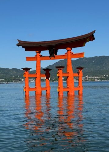 Red torii at Miyajima.