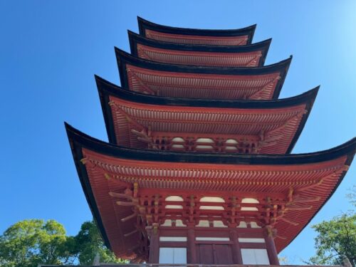 Pagoda at Miyajima in Japan.