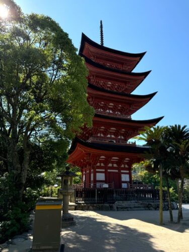 Five-storied Pagoda at Miyajima in Japan.