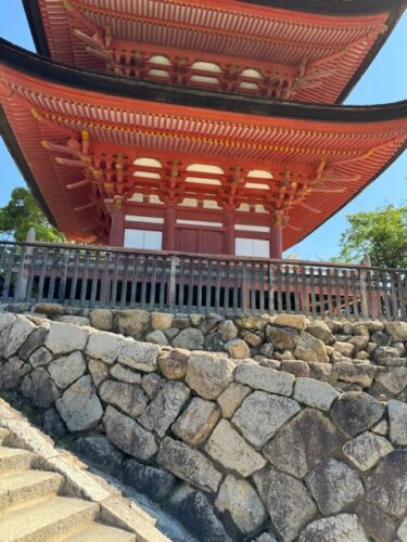 Another view of Pagoda at Miyajima in Japan.