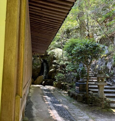 Steps near main hall leading to temple office.