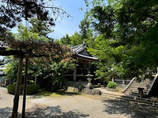 Garden area on grounds at Ryozen-ji on Shikoku, Japan.