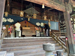 Main hall at Ryozen-ji on Shikoku, Japan.