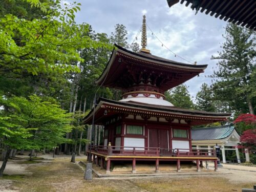 Toto pagoda at Garan temple complex in Koyasan, Japan.