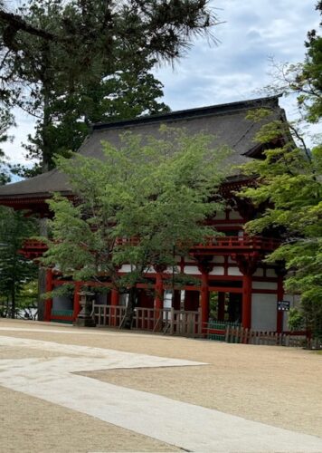 Chumon gate at Garan temple complex in Koyasan, Japan.