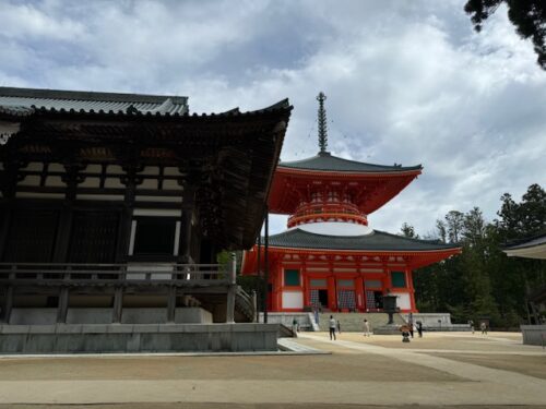 Main pagoda at Garan temple complex in Koyasan, Japan.2