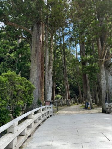 Walkway in Okunoin, Japan in Koyasan, Japan.